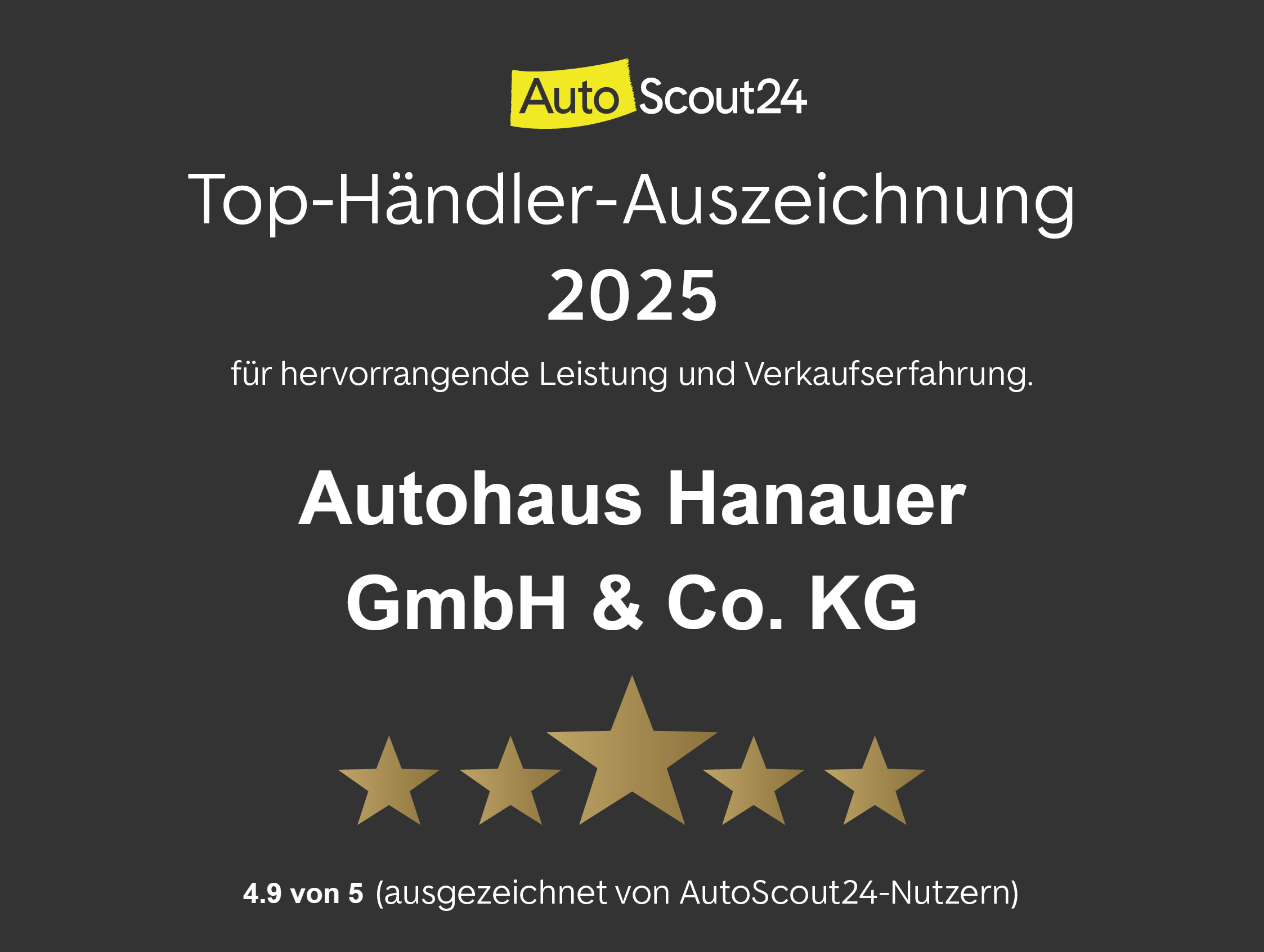 AutoScout24 Top-Händler-Auszeichnung 2025